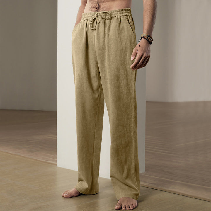 Men Comfortable Casual Pants with Elastic Waistband Lisslune