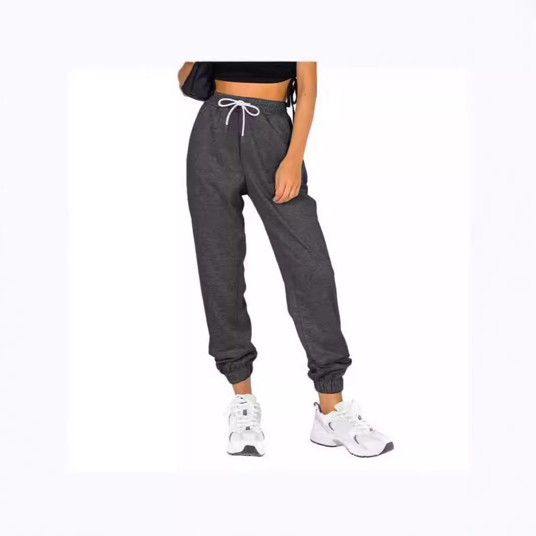 Women Comfortable Relaxed Fit Jogging Pants with Elastic Waistband and Practical Pockets Lisslune