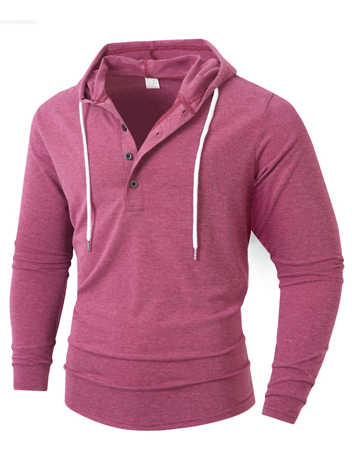 Men's hooded shirt with modern button closure and breathable fabric Lisslune