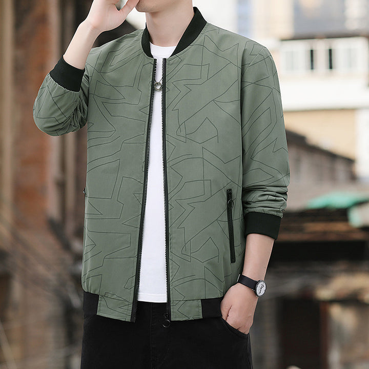 Men's lightweight bomber jacket with sporty cut and practical zip pockets Lisslune