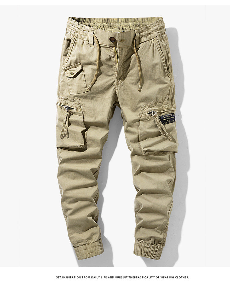 Men's cargo pants with practical side pockets and elastic waistband Lisslune