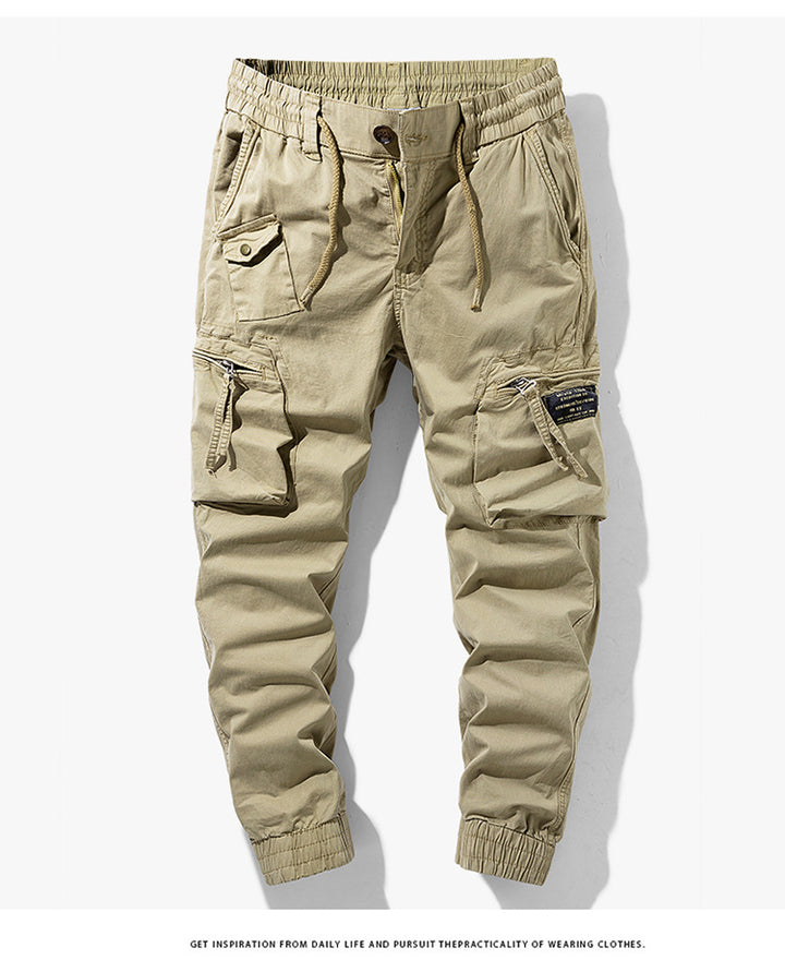 Men's cargo pants with practical side pockets and elastic waistband Lisslune