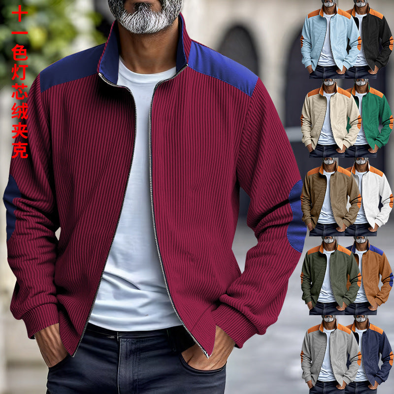 Men's sporty jacket with structured sleeves and stand-up collar Lisslune