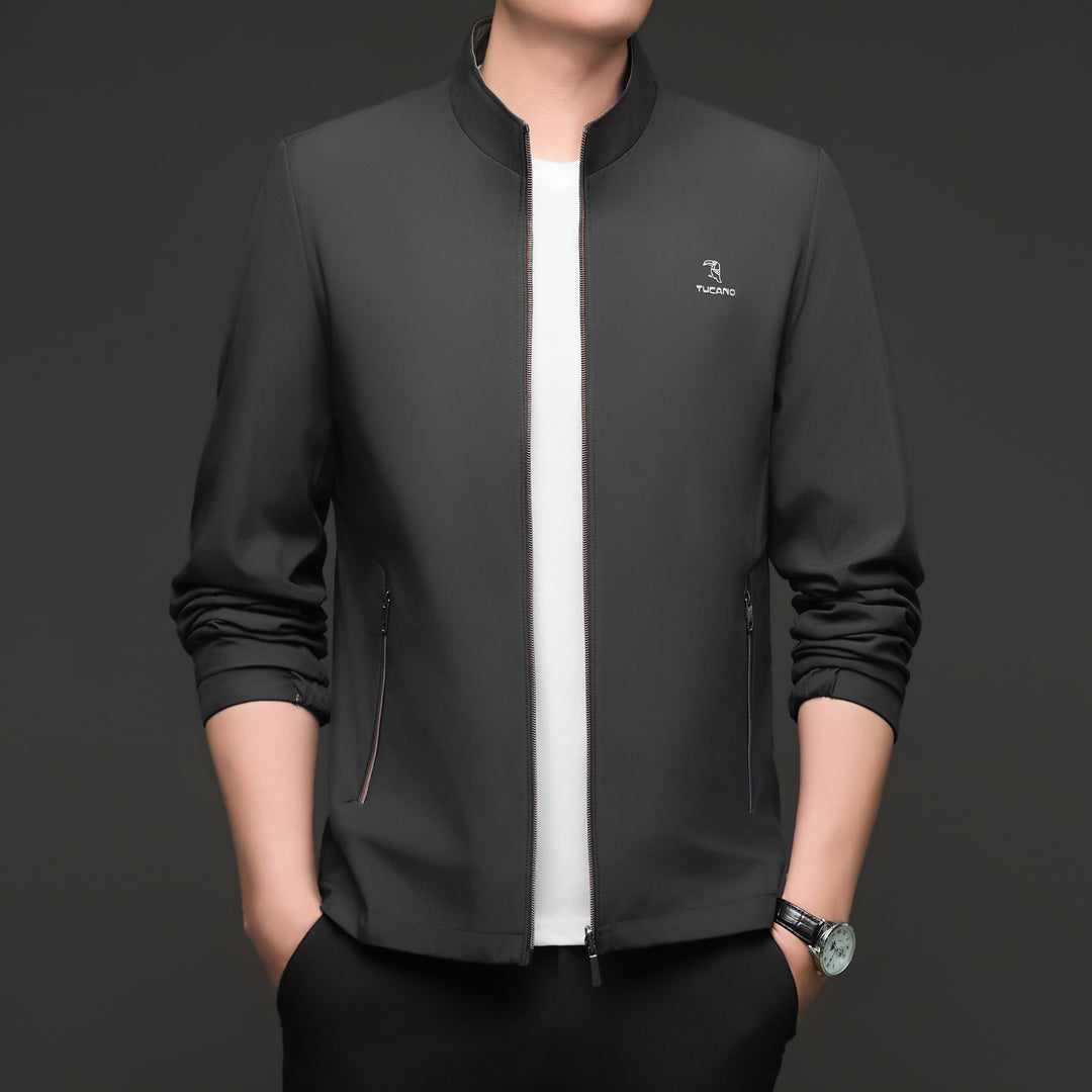 Men's Sporty Jacket with High Collar Lisslune