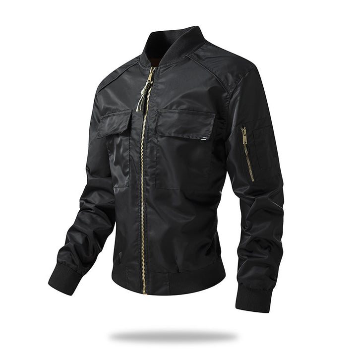 Men's lightweight military jacket with practical zip pockets Lisslune
