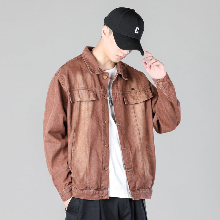 Men's fashionable denim jacket with functional pockets and casual cut Lisslune