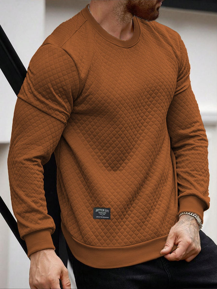 Men's Textured Sweatshirt Lisslune