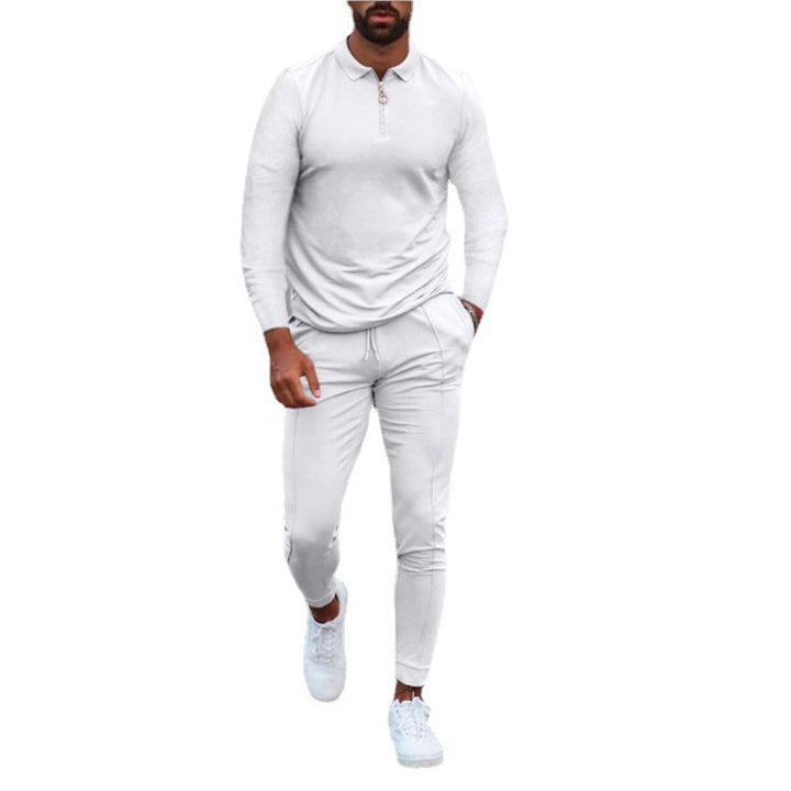 Men's sporty set with high collar and practical zip elements Lisslune