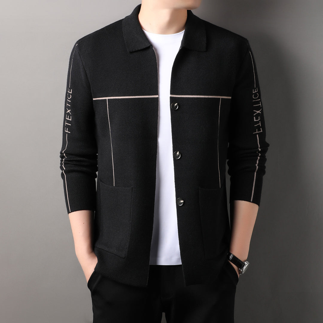 Men's cardigan with modern design and practical pockets Lisslune