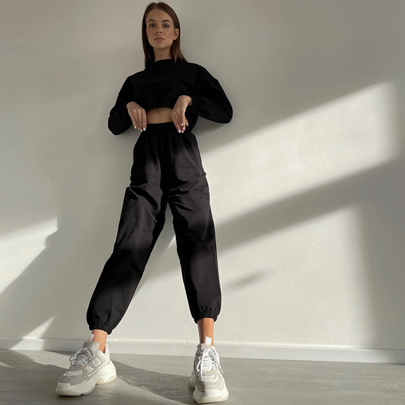 Ladies sporty loungewear set with loose fit and elastic waist Lisslune