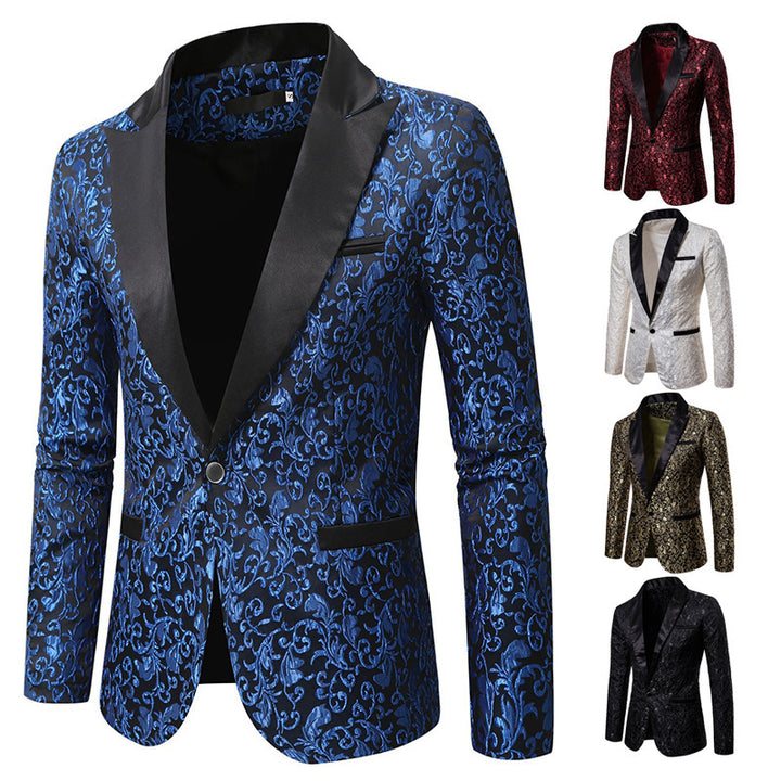 Men's elegant blazer with floral patterns Lisslune