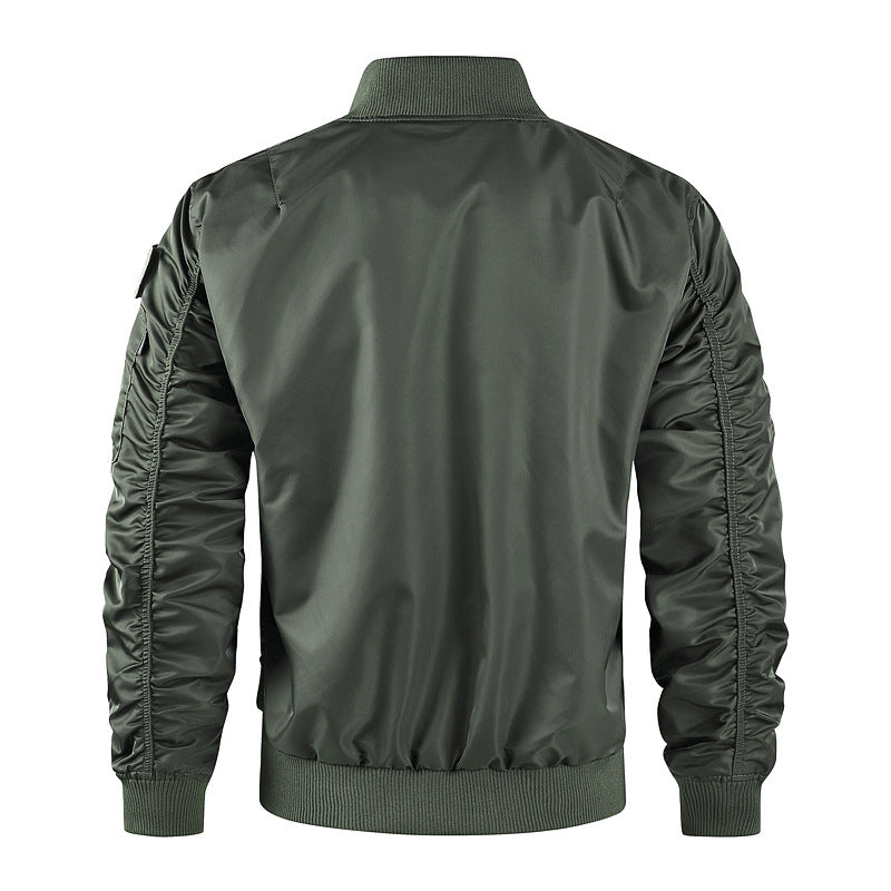 Men's Fashionable Bomber Jacket with Multifunctional Pockets Lisslune