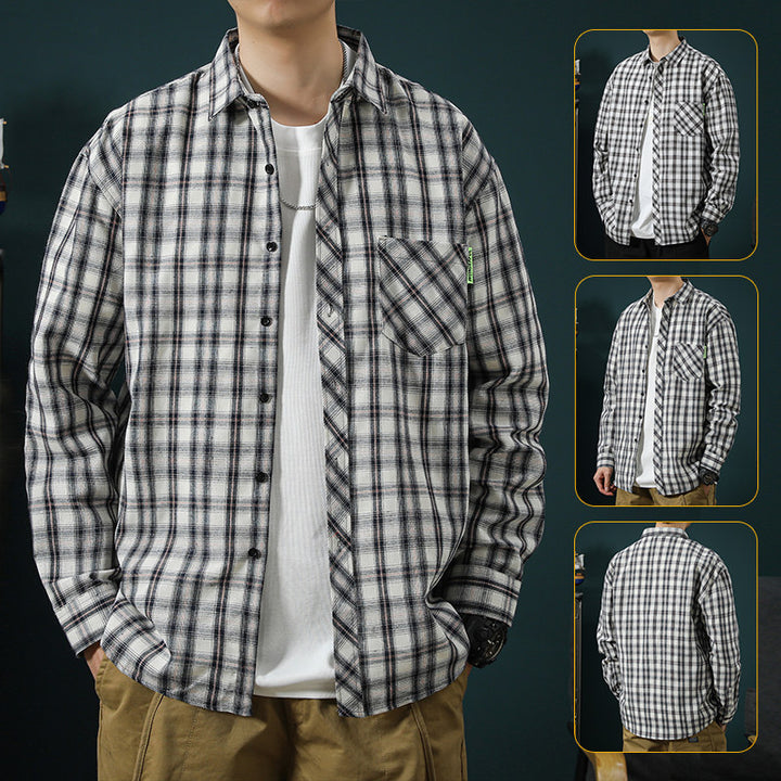 Men's Checked Flannel Shirt Lisslune