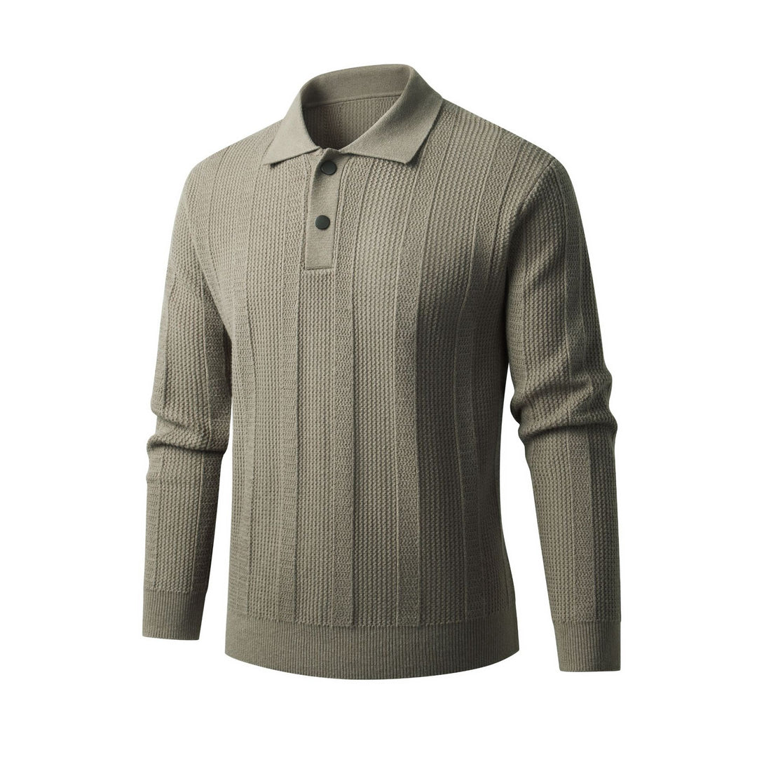 Men's Stylish Knit Sweater with Modern Collar Lisslune