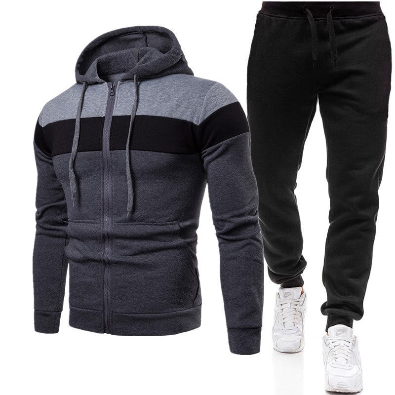 Men's sporty jacket set with comfortable sweat fabric and elastic jogging pants Lisslune