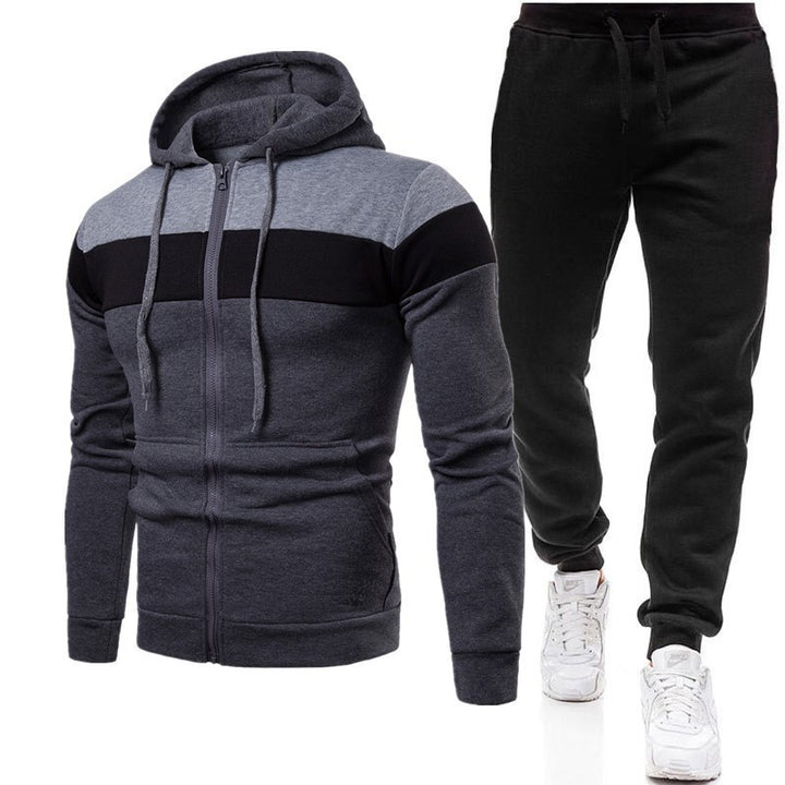 Men's sporty jacket set with comfortable sweat fabric and elastic jogging pants Lisslune
