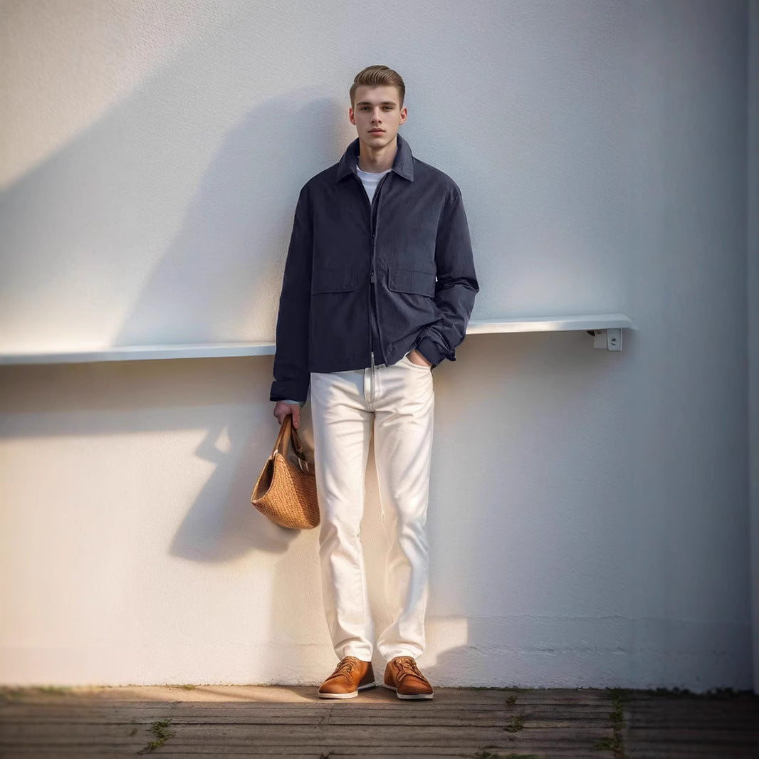Men's lightweight leisure jacket with practical pockets Lisslune