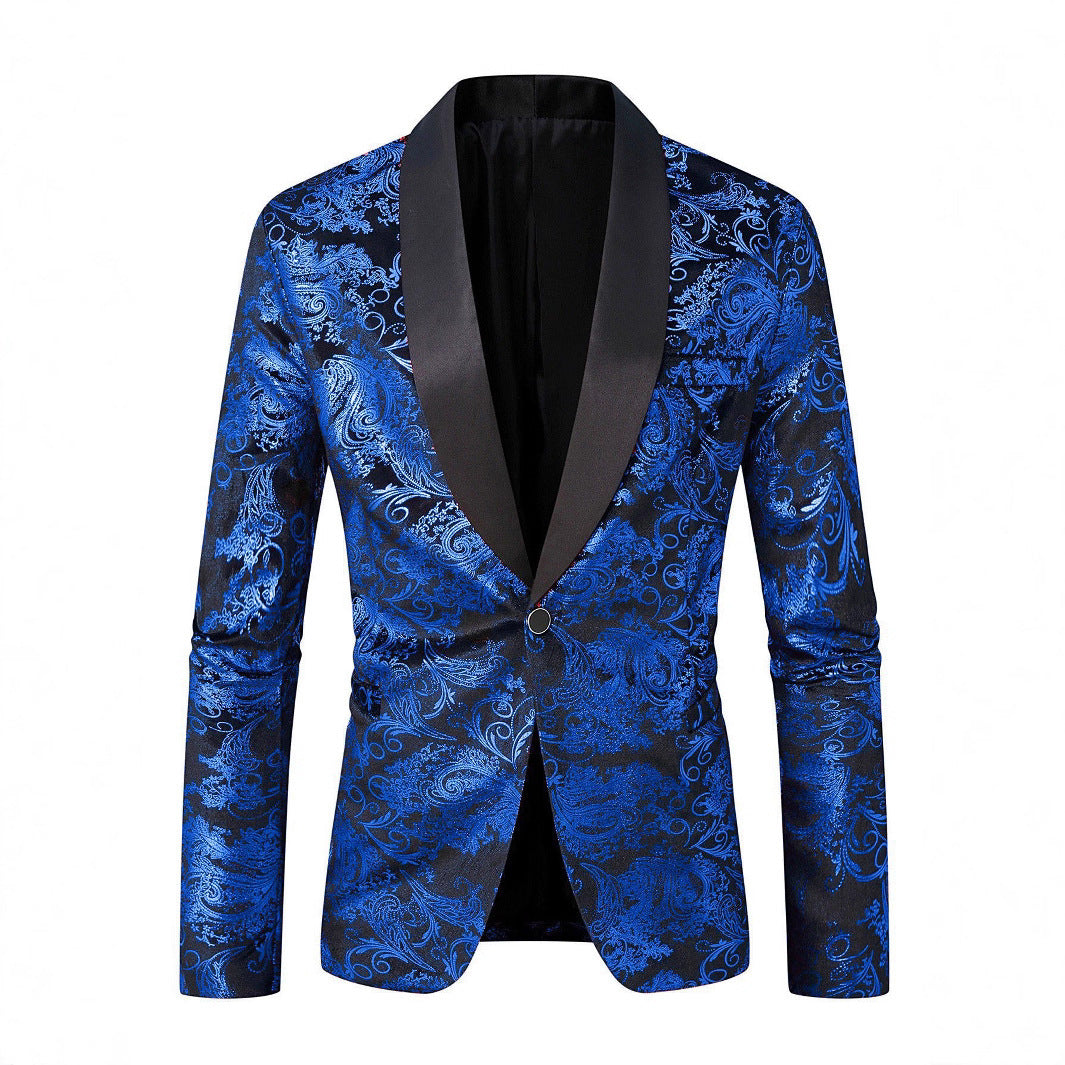 Men's elegant sequin blazer with floral pattern Lisslune
