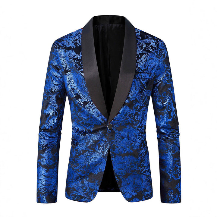 Men's elegant sequin blazer with floral pattern Lisslune