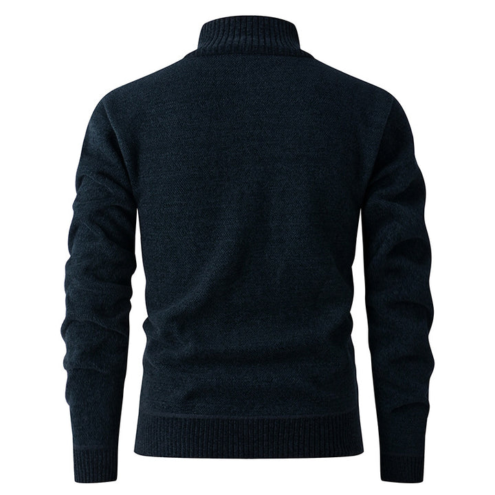 Men's cardigan with textured pattern and high collar Lisslune