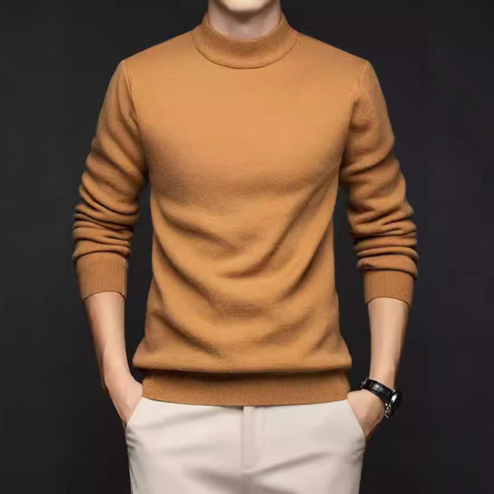 Men's fine turtleneck sweater made of high-quality cotton Lisslune