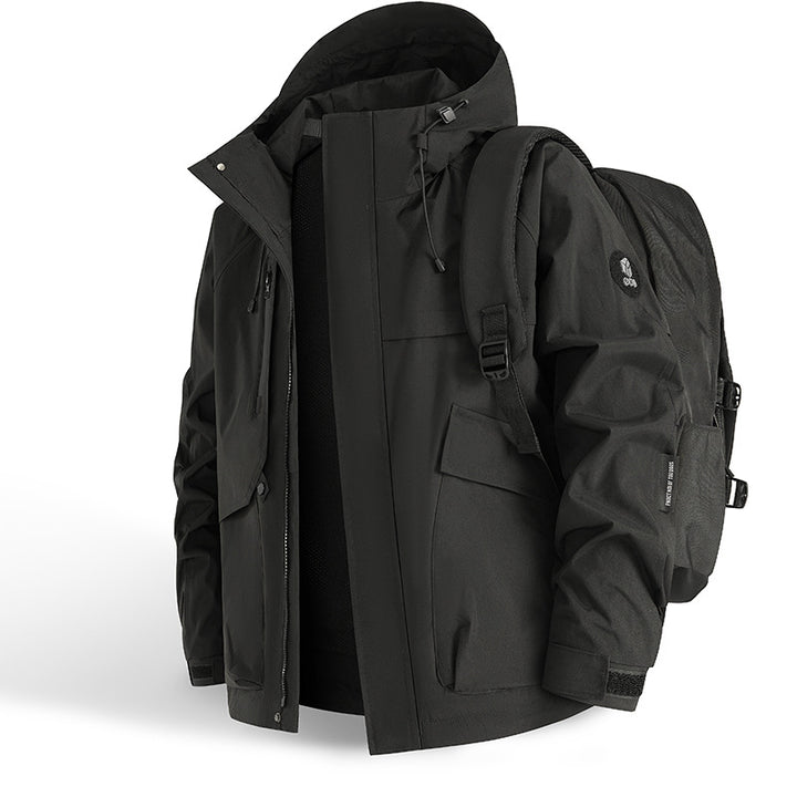 Men's technical all-weather jacket with practical pockets and adjustable collar Lisslune