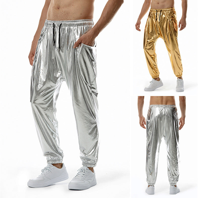 Men's stylish high-performance jogging pants made of shiny material Lisslune
