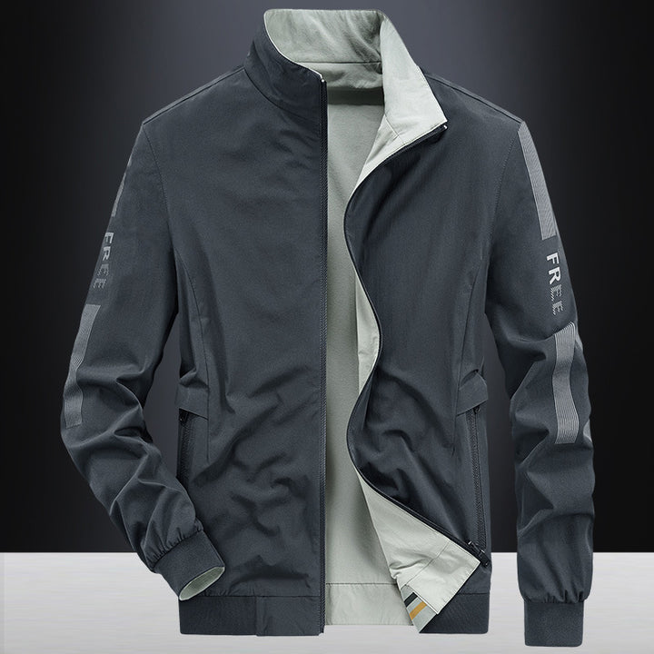 Men's Elegant Leisure Jacket with Modern Stand-Up Collar Lisslune