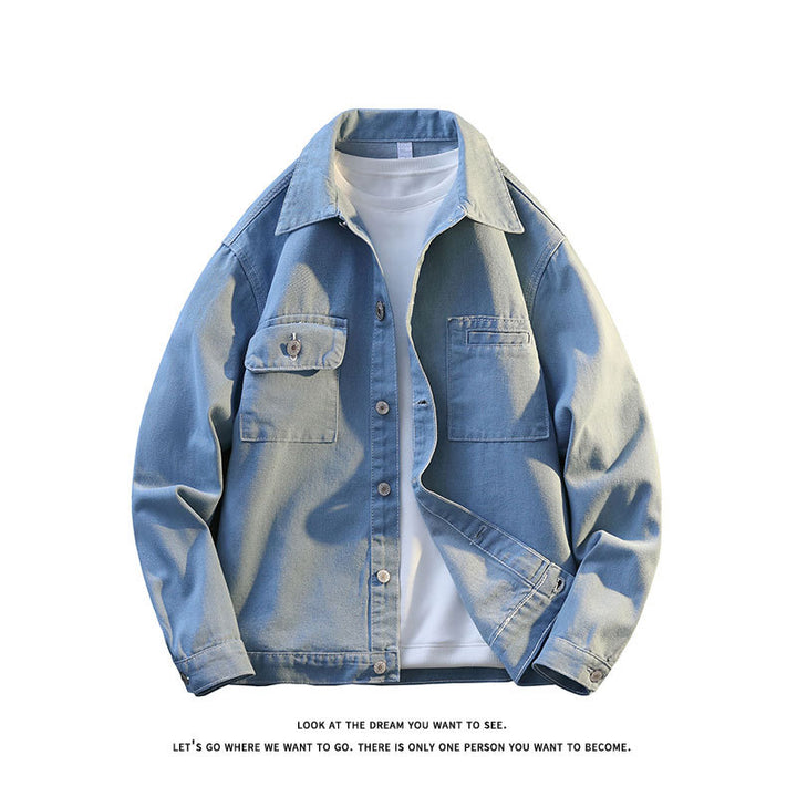 Men's casual jacket with two chest pockets and soft texture Lisslune