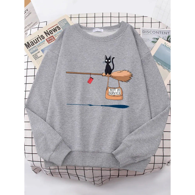Women's sweatshirt with creative cat design Lisslune