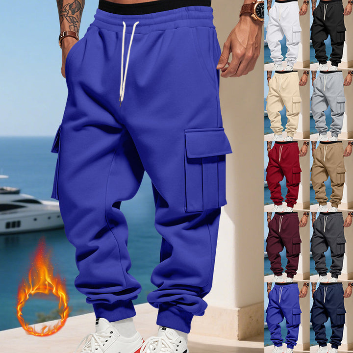 Men's cargo joggers with side pockets and elastic waistband Lisslune