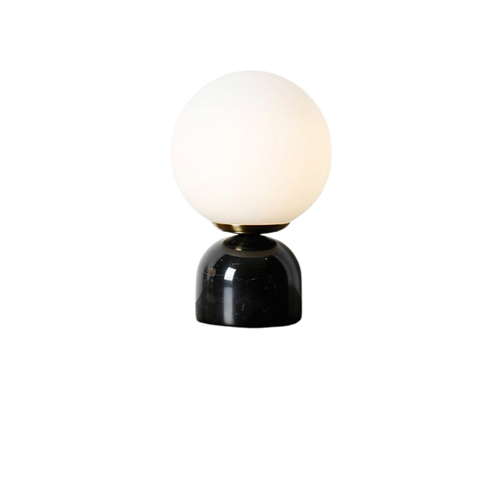 Lisslune | Marnor | Marble Table Lamp with Glass Shade – Scandinavian Minimalist Design