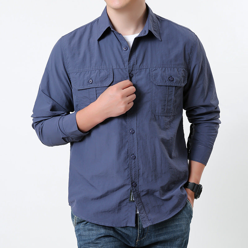 Men's ergonomic outdoor shirt with breathable properties and quick-drying material Lisslune