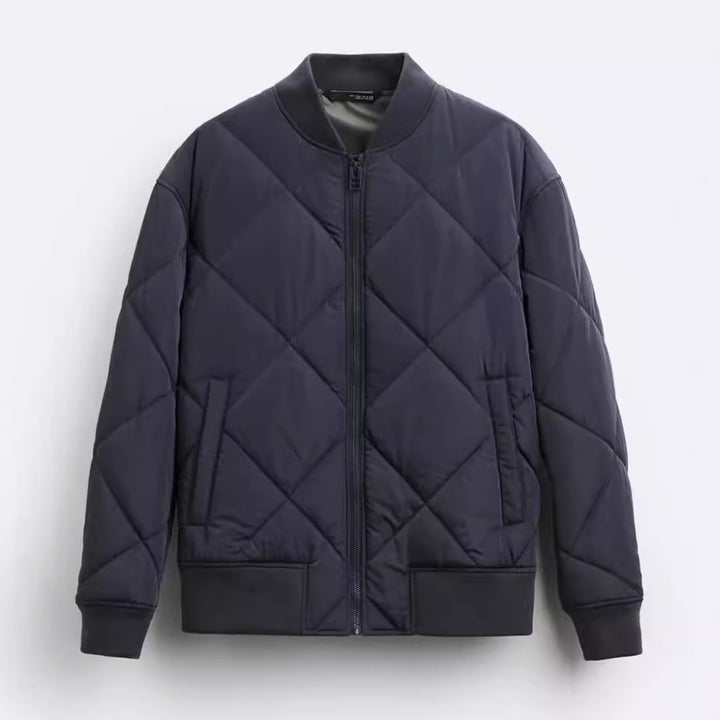 Men's quilted casual jacket with sporty cut and side pockets Lisslune