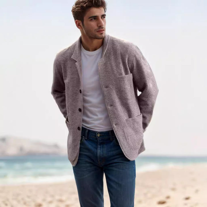 Men's transitional jacket made of high-quality material with a stylish collar and practical pockets Lisslune