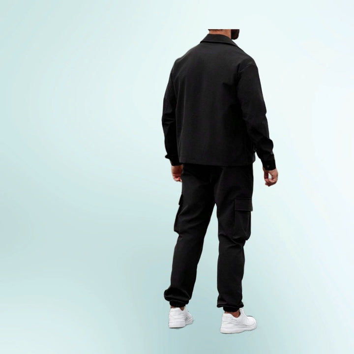 Men's Cargo Set with Versatile Pockets and Casual Design Lisslune