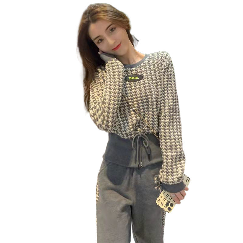 Women's Fashion Leisure Set with Textured Top and Wide Pants Lisslune