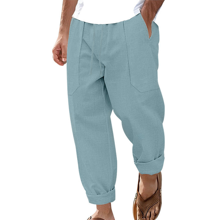 Men's Loose Linen Pants with Side Pockets Lisslune