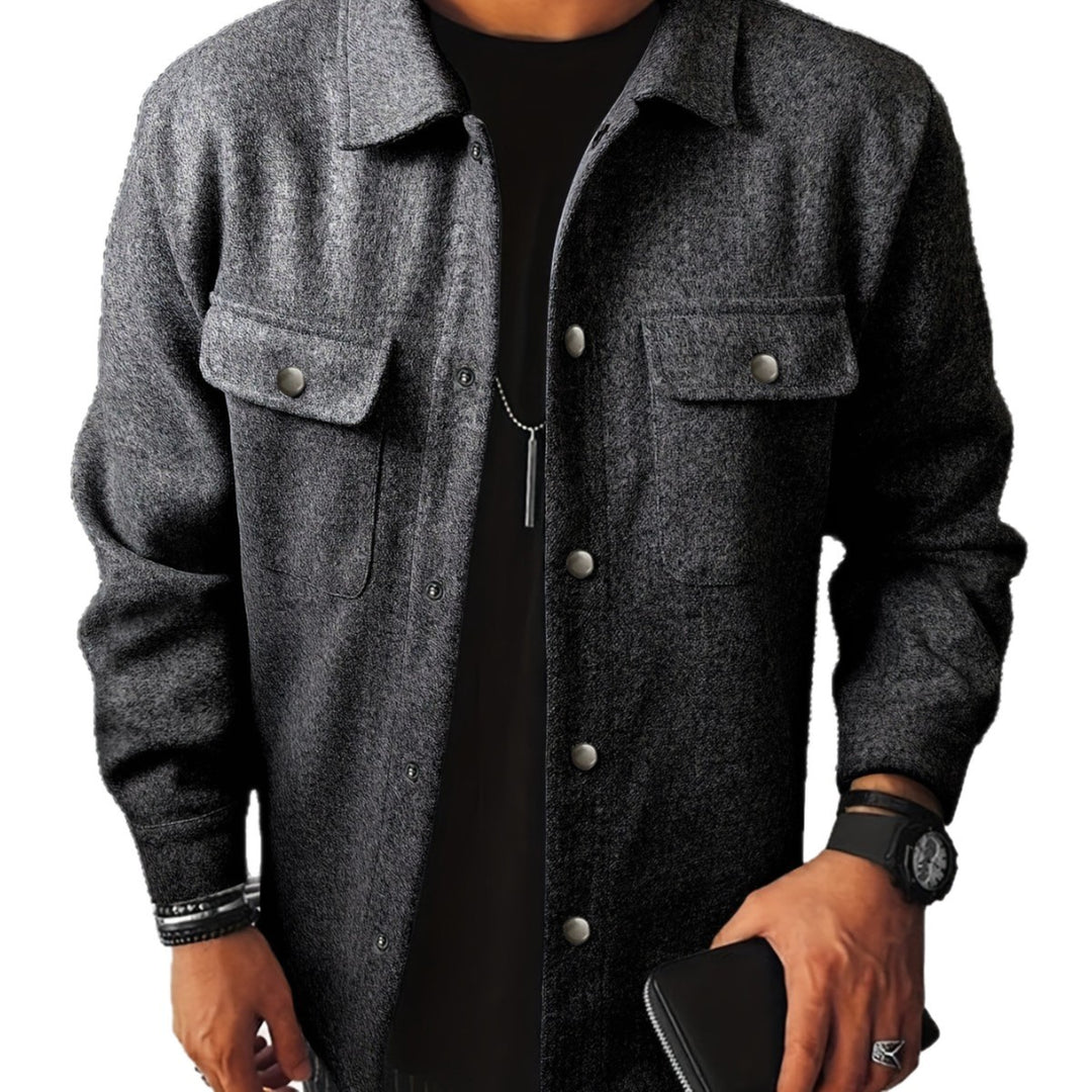 Men's stylish overshirt jacket with practical pockets and modern button design Lisslune
