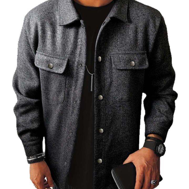 Men's stylish overshirt jacket with practical pockets and modern button design Lisslune