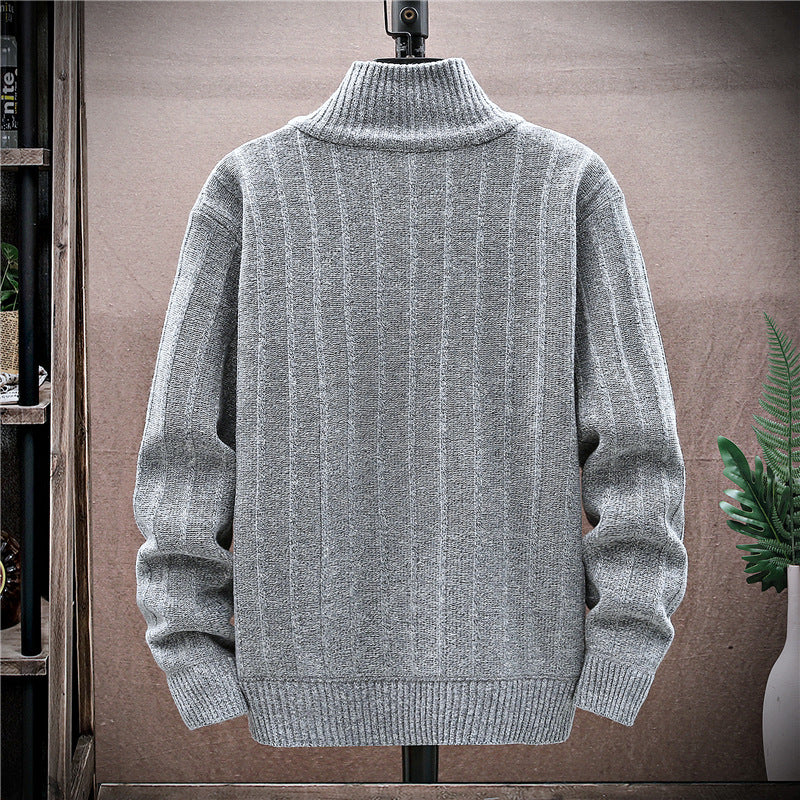 Men's sweater with high collar and zipper Lisslune
