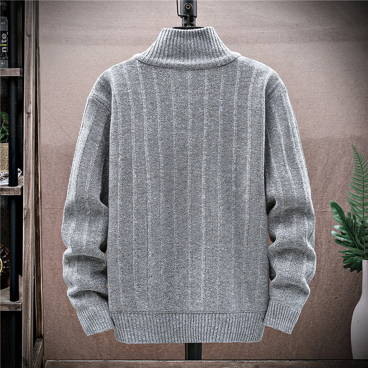 Men's sweater with high collar and zipper Lisslune