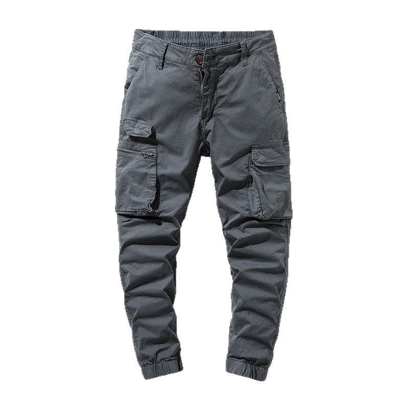 Men's Cargo Pants with Elastic Waistband and Versatile Pockets Lisslune