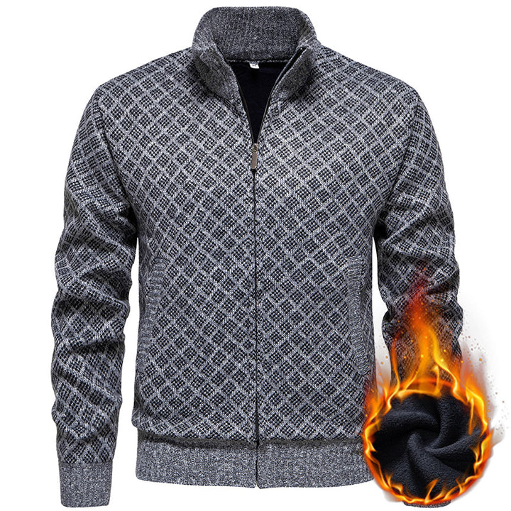 Men's sporty cardigan with modern pattern Lisslune
