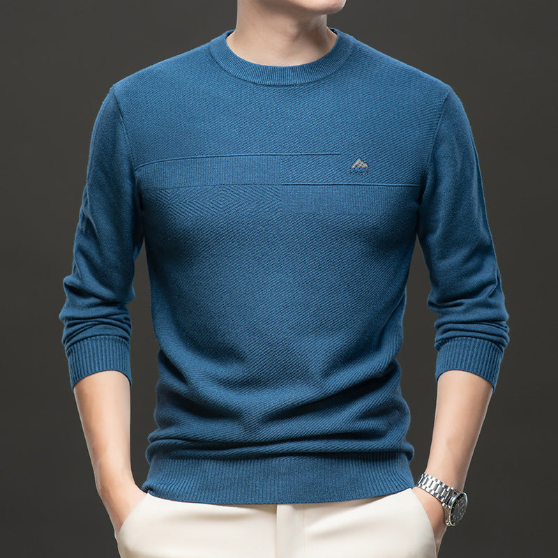 Men's knitted sweater with modern ribbed pattern Lisslune
