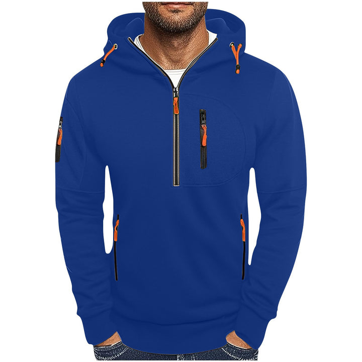 Men's functional hoodie with innovative half-zip Lisslune