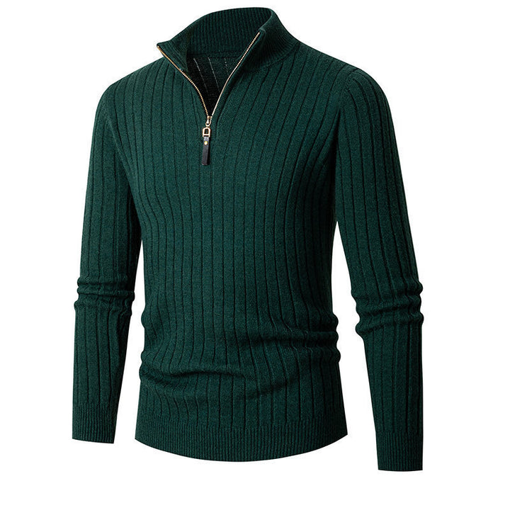 Men's High-Quality Sweater with Zipper and Textured Design Lisslune