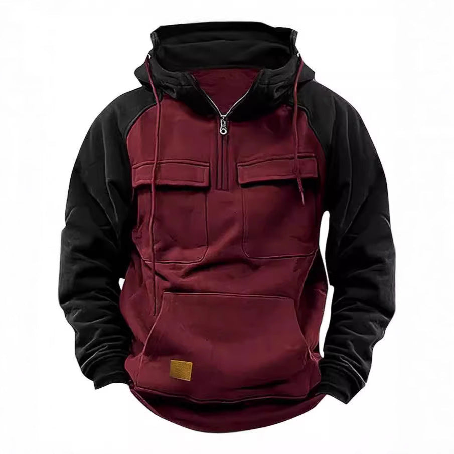 Men's functional hooded jacket with practical pockets Lisslune