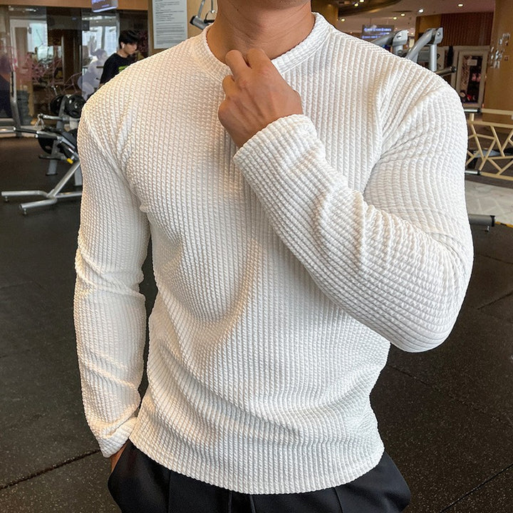 Men's long-sleeve shirt with textured design and modern cut Lisslune