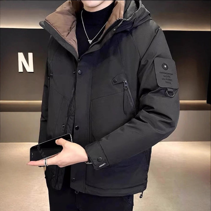Men's Technical Winter Jacket with Multifunctional Hood Design Lisslune